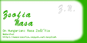 zsofia masa business card